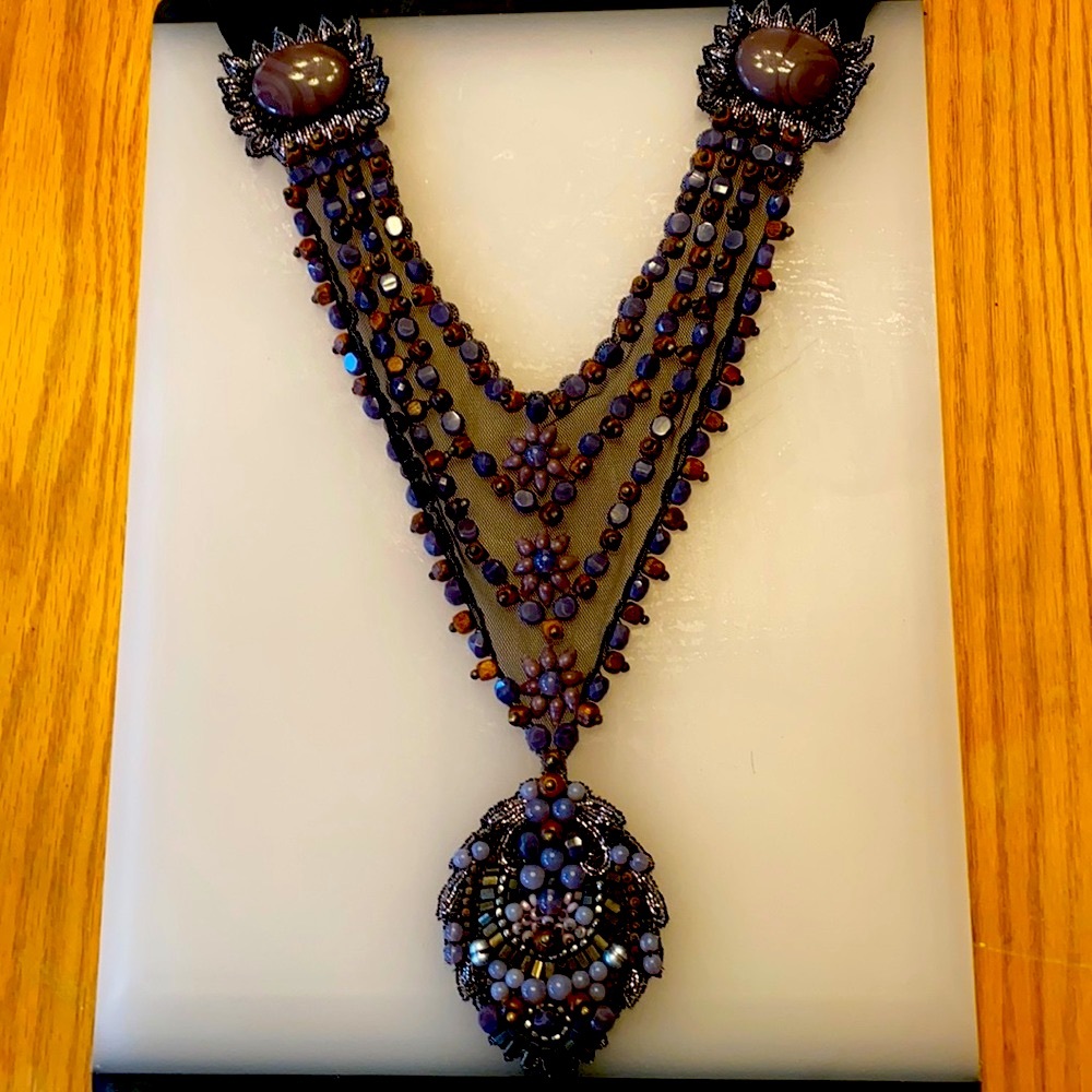 Necklace bib Elie Tahari vintage statement Necklace